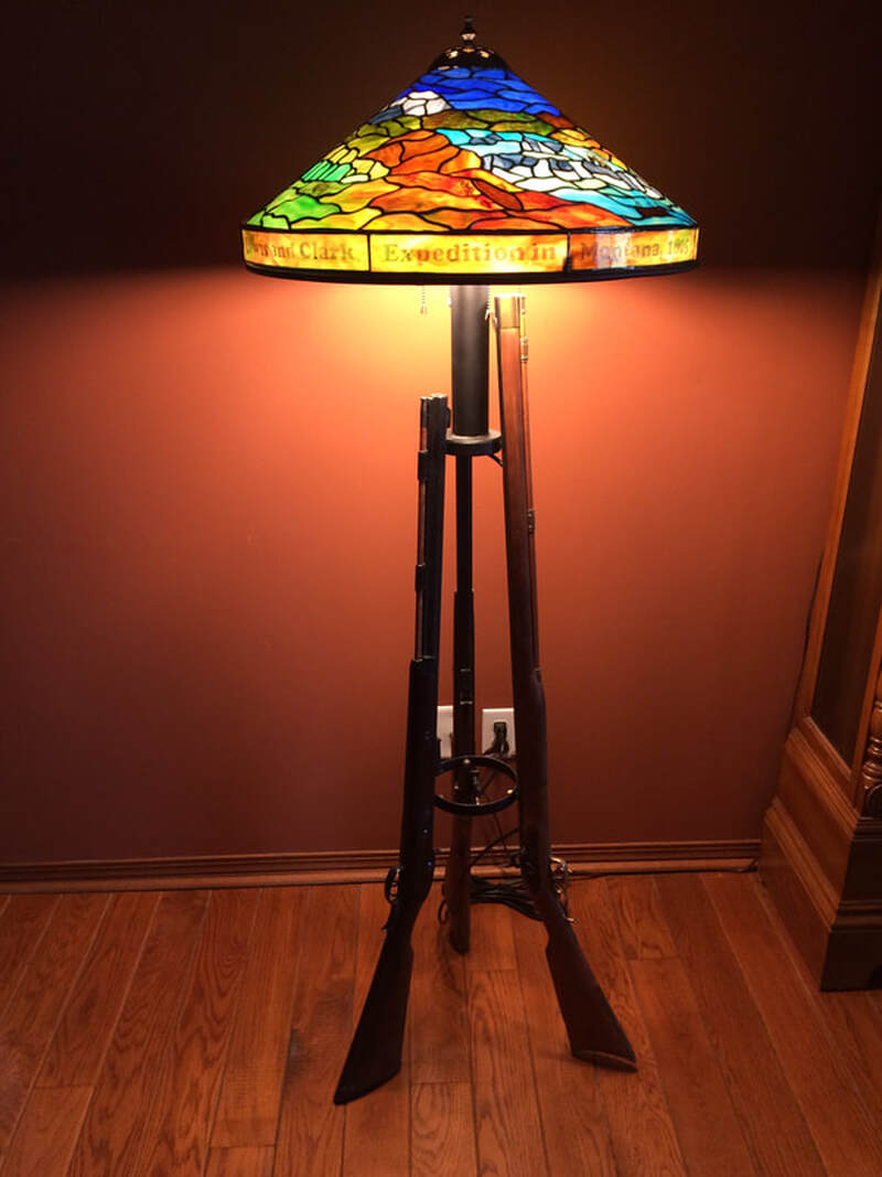 Lewis and Clark lamp during outbound trip through Montana, 1805.