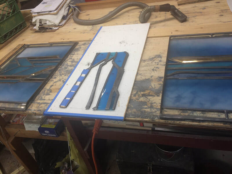 Church window repair.