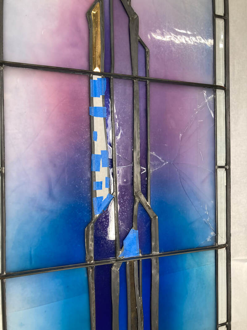 Church window repair.