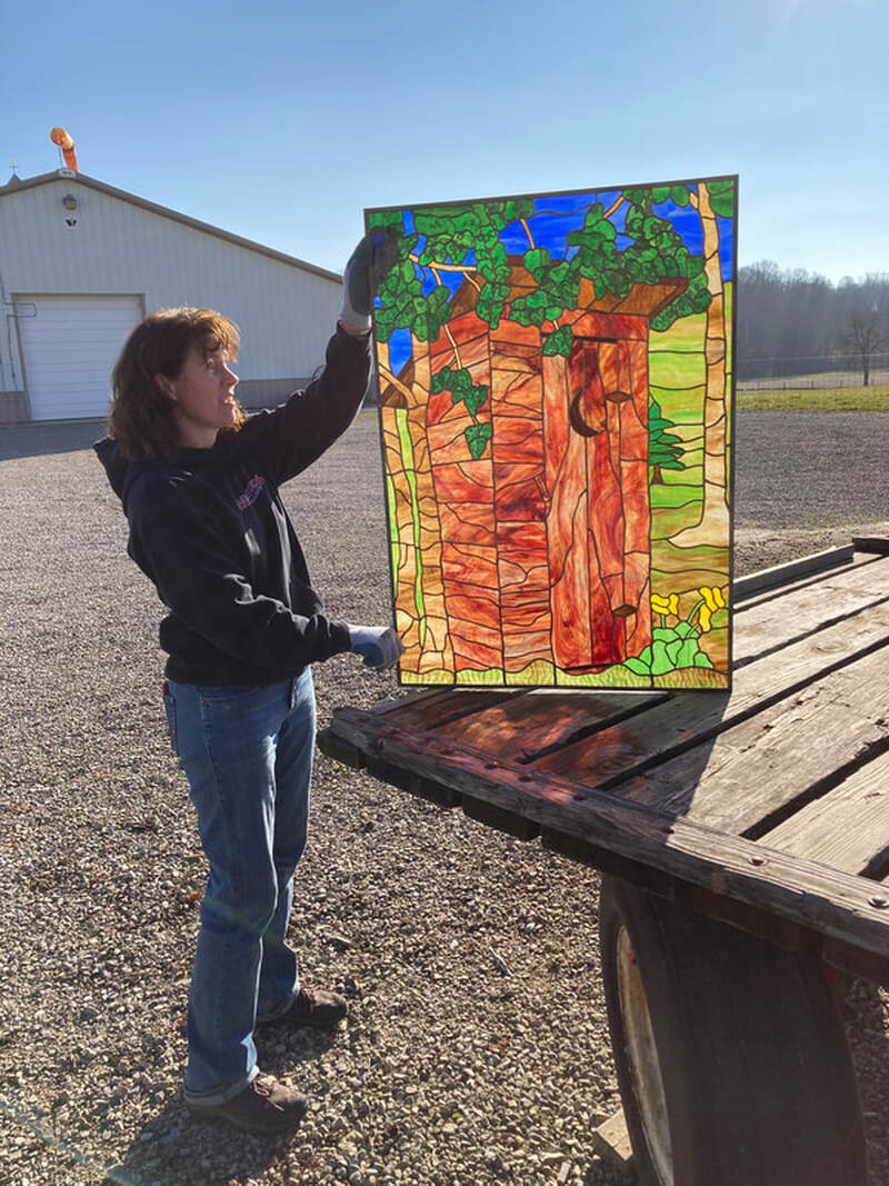 Custom bathroom window (37" x 27").