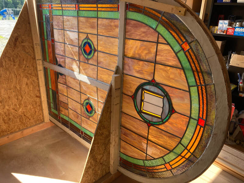 Church window repair.